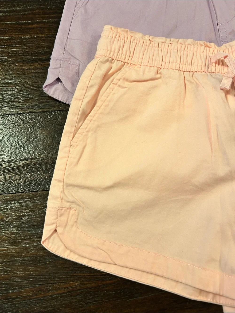 GAP Lavender and Peach Elastic-Waist Cotton Short Bundle